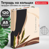 Тетрадь на кольцах А5 (175х215 мм), 120 листов, твердый картон, клетка, BRAUBERG, Vision, 404075