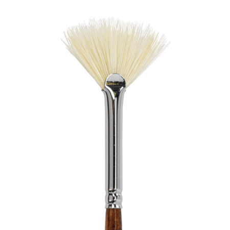 Кисть художественная профессиональная BRAUBERG ART CLASSIC, щетина, веерная, № 4, длинная ручка, 200743
