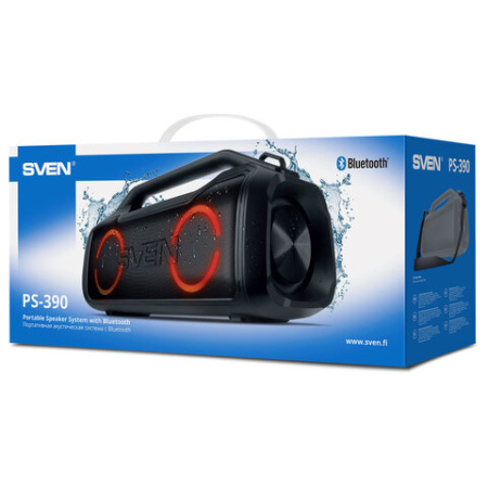 Колонка портативная SVEN PS-390, 50 Вт, TWS, Bluetooth, microSD, черный, SV-021306