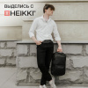 Рюкзак HEIKKI HIGH TECH (ХЕЙКИ) с отделением для ноутбука, USB-порт, черный, 46x30x10 см, 272588