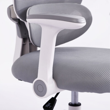 Кресло детское с подставкой для ног BRABIX KIDS "MG-220", сетка/ткань TW, серое, 533315