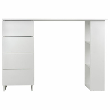 Стол письменный/компьютерный BRABIX "Scandi CD-016", 1100х500х750 мм, 4 ящика, белый, 641891, ЦБ013707-1