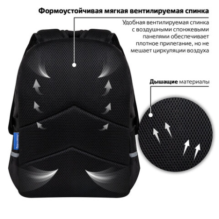 Рюкзак BRAUBERG VIBE, 2 отделения, 5 карманов, "Dark spider", 40х28х14 см, 273174