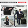 Сумка портфель BRAUBERG MOTIVE с отделением для ноутбука 15,6", откидная крышка, "Profi", черная, 30х40х7 см, 240441