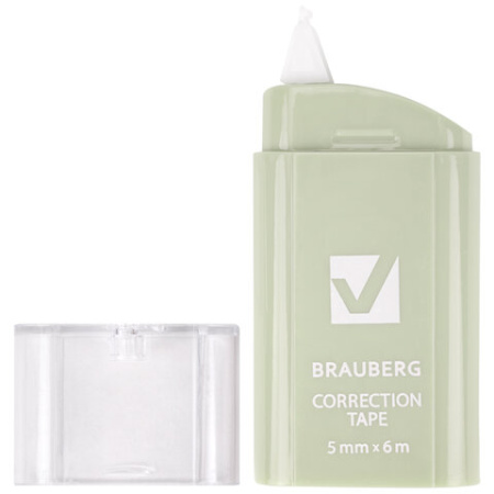 Корректирующая лента BRAUBERG COMPACT PASTEL, 5 мм х 6 м, корпус ассорти, блистер, 272495
