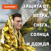 Термоодеяло покрывало изотермическое КОМПЛЕКТ 10 шт., серебро/золото, 160х210 см, DASWERK (ДАСВЕРК), 631159