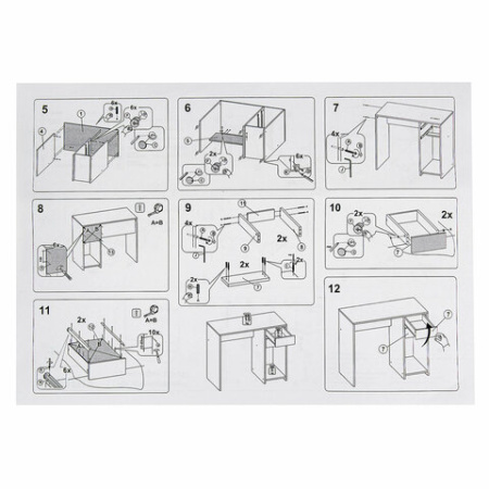 Стол письменный/компьютерный BRABIX "Scandi CD-017", 900х450х750 мм, 2 ящика, дуб сонома, 641895, ЦБ013706-2