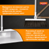 Совок для мусора КОМПЛЕКТ щетка + рукоятка совка 84см, щетки 63-108 см телескоп, магнитный держатель, бело-серый, колорбокс, DASWERK, 608950
