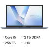 Ноутбук ASUS VivoBook 14 X1404VA 14", Intel Core i5-1334U, 12 Гб, SSD 256 Гб, Windows 11 Home, синий, 90NB10I1-M016B0