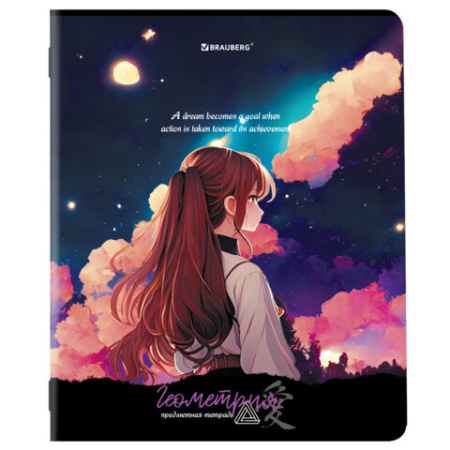 Тетради предметные, КОМПЛЕКТ 12 ПРЕДМЕТОВ, 48 л., матовая ламинация, BRAUBERG, "ANIME GIRLS", 404832