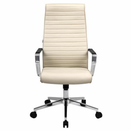 Кресло BRABIX PREMIUM "Solo EX-730", алюминий, хром, экокожа, бежевое, 532937