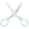 Ножницы BRAUBERG KIDS 130 мм, ручки мятные, закругленные лезвия с линейкой, 274062
