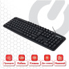 Клавиатура проводная SONNEN KB-8137, USB, 104 клавиши + 9 дополнительных, мультимедийная, черная, 512652