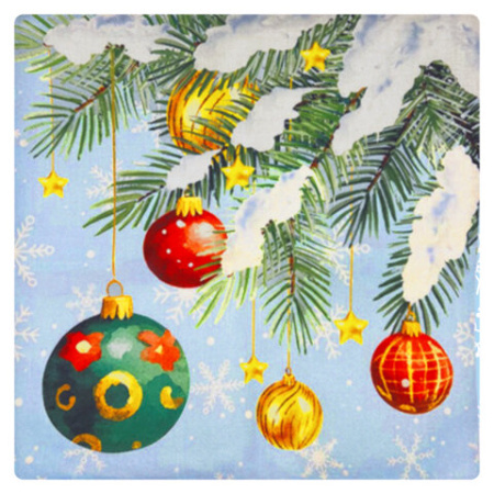 Чехол на подушку новогодний (1 шт.) 45х45 см, "X-mas Magic", полиэстер, 4 дизайна, ЗОЛОТАЯ СКАЗКА