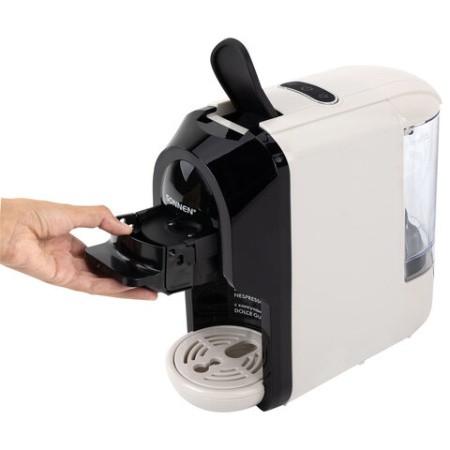 Кофемашина капсульная 3 в 1 для молотого кофе и капсул DOLCE GUSTO и NESPRESSO, SONNEN CM510B, 1450 Вт, 0,6 л, бежевая, 457338