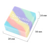 Ластик "PASTEL", 34х34х14 мм, квадратный, ассорти, ЭКО ПВХ, BRAUBERG, 273210