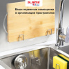Крючки самоклеящиеся 5х5 см для ванной комнаты, кухни, КОМПЛЕКТ 2 шт., нержавеющая сталь, LAIMA Home