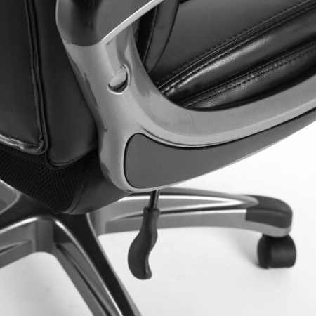 Кресло офисное BRABIX PREMIUM "Solid HD-005", НАГРУЗКА до 180 кг, рециклированная кожа, черное, 531941