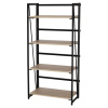 Стеллаж на металлокаркасе BRABIX "LOFT SH-001", 600х300х1250 мм, складной, цвет дуб натуральный, 641230