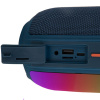 Колонка портативная влагозащищенная KAIGO (КАЙГО) BTW185, 20 Вт, Bluetooth, USB, Micro SD, AUX, RGB, TWS, FM, синяя, 514221