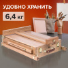 Этюдник BRAUBERG ART CLASSIC, бук, 50х34х11 см, высота холста 87 см, ножки деревянные 90 см, ремень, 190654
