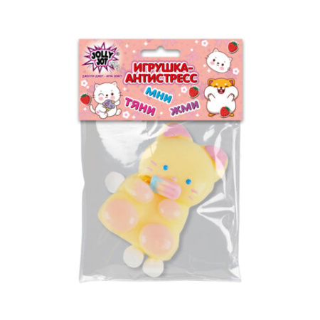 Игрушка-антистресс "КОШЕЧКА", 9х6 см, ассорти 2 вида, дисплей, JOLLY JOT (ДЖОЛЛИ ДЖОТ), 665782