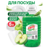 Средство для мытья посуды 5 кг, GRASS VELLY/ORIS "Зеленое яблоко", концентрат, ПЭТ, 125469/126147