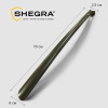 Ложка (рожок) для обуви с крючком МЕТАЛЛИЧЕСКАЯ 70 см, антик БРОНЗА, SHEGRA (ШЕГРА), LUXE, 702516