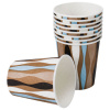 Стакан одноразовый бумажный 250/280 мл, диаметр 80 мм, конгрев/печать, "Волна", КОМПЛЕКТ 50 шт., WELDAY (ВЭЛДЭЙ), 702698