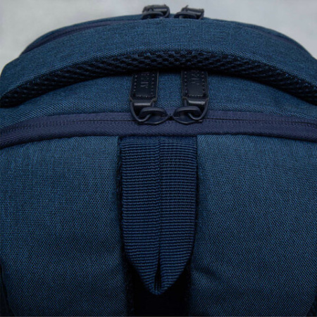Рюкзак GRIZZLY школьный, укрепленная спинка, 2 отделения, для девочек, BLUE/ORANGE, 43х27,5х16 см, RD-341-2/3