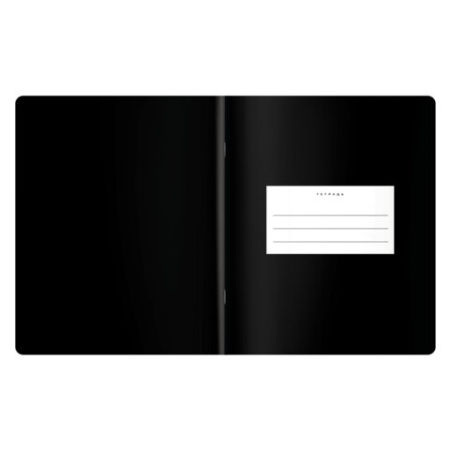 Тетрадь предметная BLACK MODE 48 л., пластиковая обложка, ОБЗР, клетка, подсказ, BRAUBERG, 405526