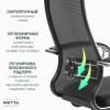 Кресло офисное МЕТТА "К-11", пластик, ткань-сетка, сиденье мягкое, черное