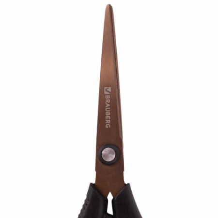 Ножницы BRAUBERG "Heavy Duty", 165 мм, суперпрочные, титановое покрытие, 2-сторонняя заточка, 236789