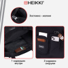 Сумка шоппер HEIKKI EQUIP (ХЕЙКИ), канвас, карманы, 38х35 см, черный, 272441