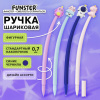 Ручка фигурная силиконовая шариковая FUNSTER (ФАНСТЕР) "SILICONE MIX", СИНЯЯ, корпус ассорти, узел 0,7 мм, линия письма 0,35 мм, 144370