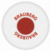 Ластик BRAUBERG "Universal", 30х30х8 мм, белый, круглый, красный пластиковый держатель, 222472