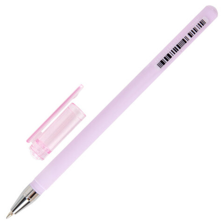 Ручка шариковая BRAUBERG "SOFT PASTEL", СИНЯЯ, корпус ассорти, узел 0,7 мм, линия 0,35 мм, 144397