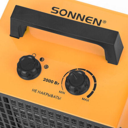 Тепловая пушка электрическая SONNEN PTC2001, 2000 Вт, керамический нагревательный элемент, 2 режима, 456205
