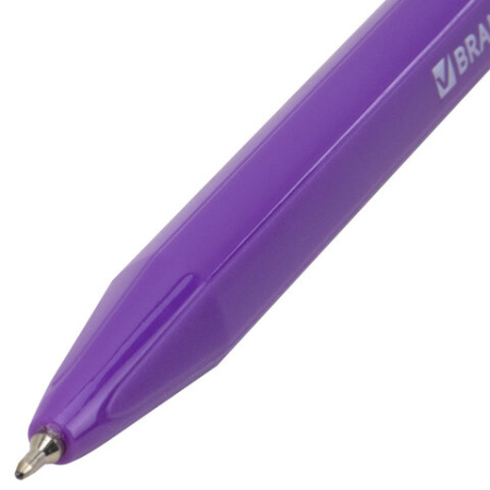 Ручка шариковая автоматическая BRAUBERG "TRIOS BRIGHT COLOR", корпус ассорти, СИНЯЯ, пишущий узел 0,5 мм, линия письма 0,3 мм, 144497