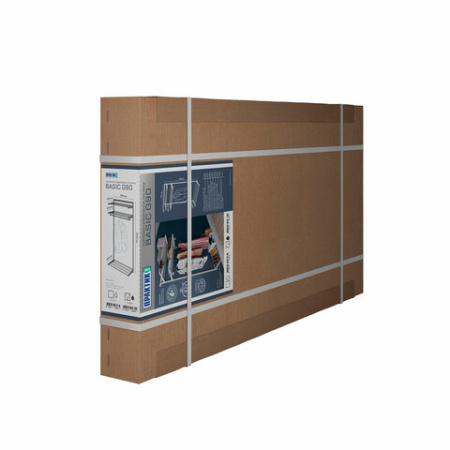Гардеробная система BASIC G90, 2050х930х450 мм, 3 полки, 1 штанга, графит, S70299914515