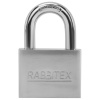 Замок навесной стальной 50 мм "Никель", антикоррозионное покрытие, 4 ключа, RABBITEX (РАББИТЕКС), 671309
