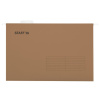 Подвесные папки A4/Foolscap (404х240 мм) до 80 л., КОМПЛЕКТ 10 шт., крафт-картон, STAFF, 270937