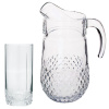 Набор столовый 7 предметов, кувшин 1250 мл + 6 стаканов 275 мл, стекло, PASABAHCE "ВАЛЬС", фирменная подарочная упаковка, 97675