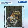 Мешок для обуви BRAUBERG PREMIUM, карман, подкладка, светоотражайка, 43х33 см, Dino attack, 272424