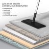 Швабра с отжимом и ведром 10л/7л двухкамерное, 2 насадки микрофибра, карманы с 2-х сторон, рукоятка 134-154см черный AltaMop L, LAIMA,609151