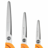 Ножницы BRAUBERG "PROFESSIONAL" 3 шт. (135, 180, 210 мм), серо-оранжевые ручки, ВЫГОДНАЯ УПАКОВКА, 272981