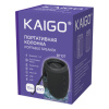 Колонка портативная влагозащищенная KAIGO (КАЙГО) BT10T, 10 Вт, Bluetooth, USB, Micro SD, AUX, RGB, TWS, IPX7, черная, 514224