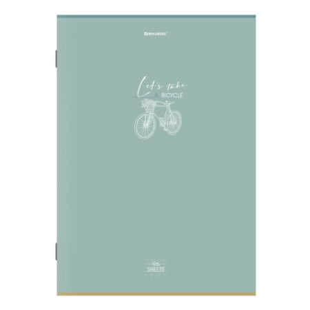 Тетрадь А4, 96 л., BRAUBERG, скоба, клетка, глянцевый лак, "Pastel", (микс в спайке), 405323