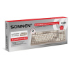 Клавиатура проводная USB, 102+98 клавиш, LED-подсветка, SONNEN K620, слоновая кость / серая, 513950