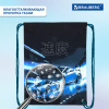 Мешок для обуви BRAUBERG PREMIUM, карман, подкладка, светоотражайка, 43х33 см, "Ночная гонка", 272425